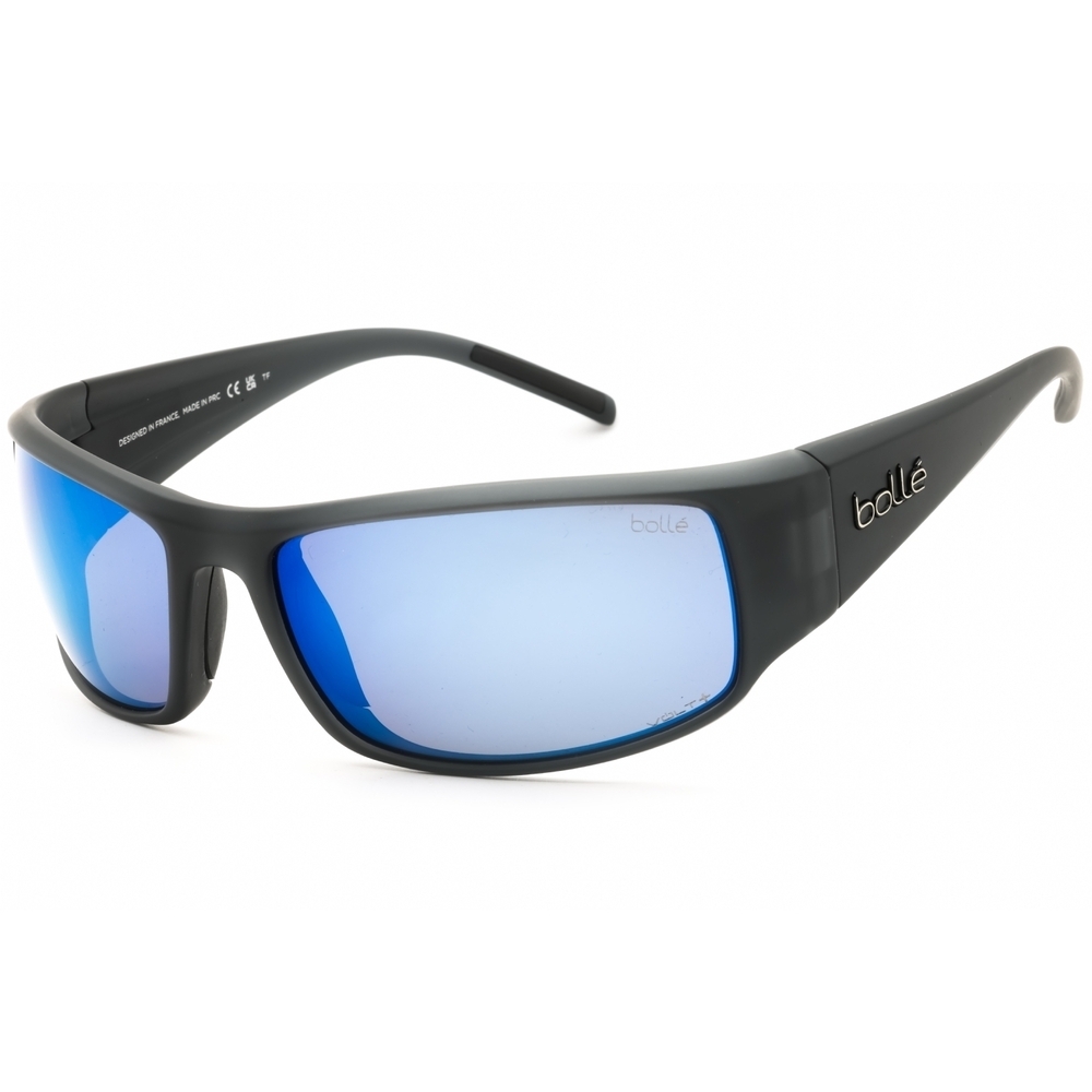 NWT Bolle King-BS026003 63mm Matte Black Crystal Sunglasses